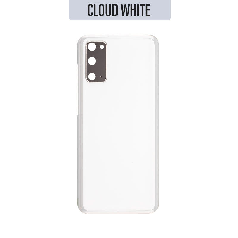 Back Battery Cover Glass Replacement With Camera Lens for Galaxy S20/ S20 5G G981 - Cloud White