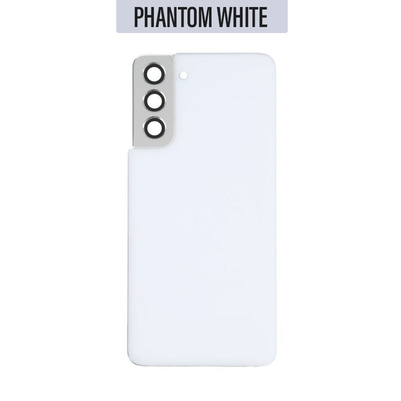 Back Battery Cover Glass With Camera Lens Replacement for Galaxy S21/ S21 5G - Phantom White