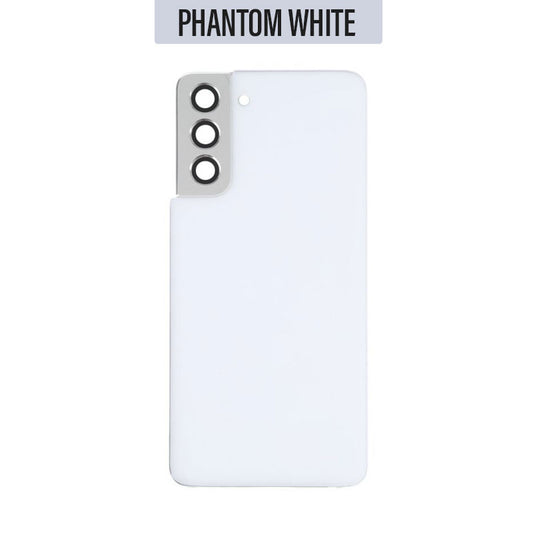 Back Battery Cover Glass With Camera Lens Replacement for Galaxy S21/ S21 5G - Phantom White