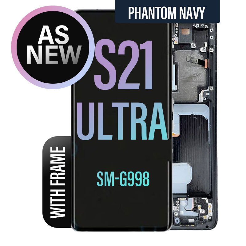 LCD Touch Screen Assembly with Frame Replacement (As New) for Galaxy S21 Ultra - Phantom Navy