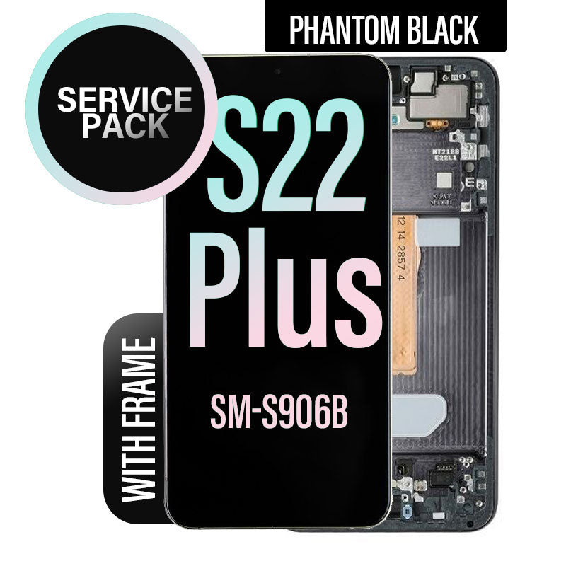 LCD Digitizer Screen Assembly with Frame Service Pack Replacement for Galaxy S22 Plus 5G S906 - Phantom Black