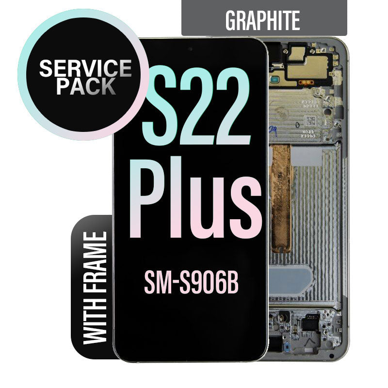 LCD Digitizer Screen Assembly with Frame Service Pack Replacement for Galaxy S22 Plus 5G S906 - Graphite