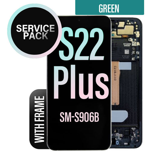 LCD Digitizer Screen Assembly with Frame Service Pack Replacement for Galaxy S22 Plus 5G S906 - Green