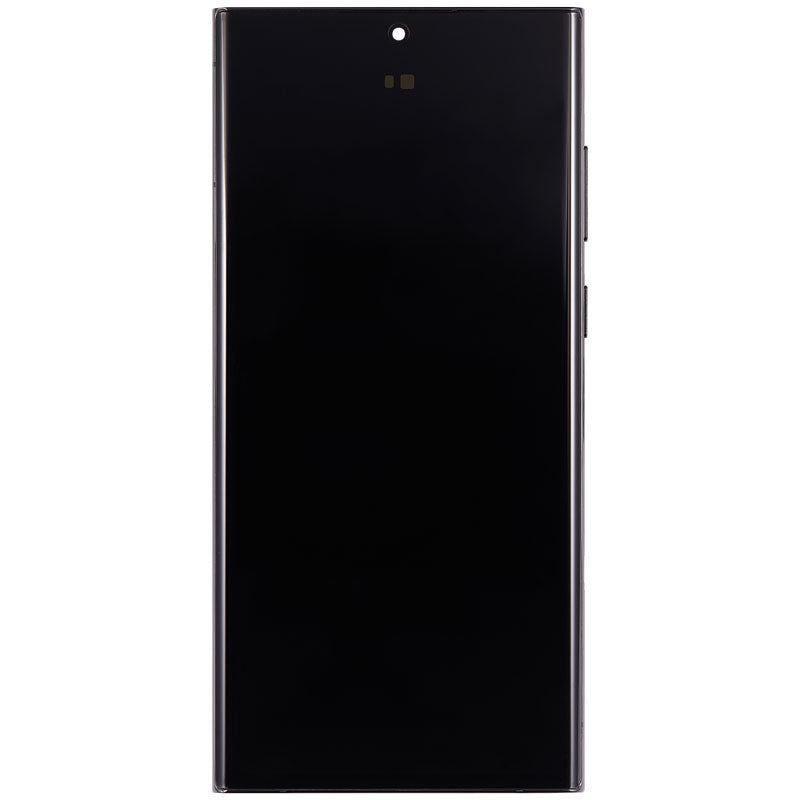 LCD Touch Screen Assembly with Frame Replacement (As New) for Galaxy S22 Ultra - Phantom Black