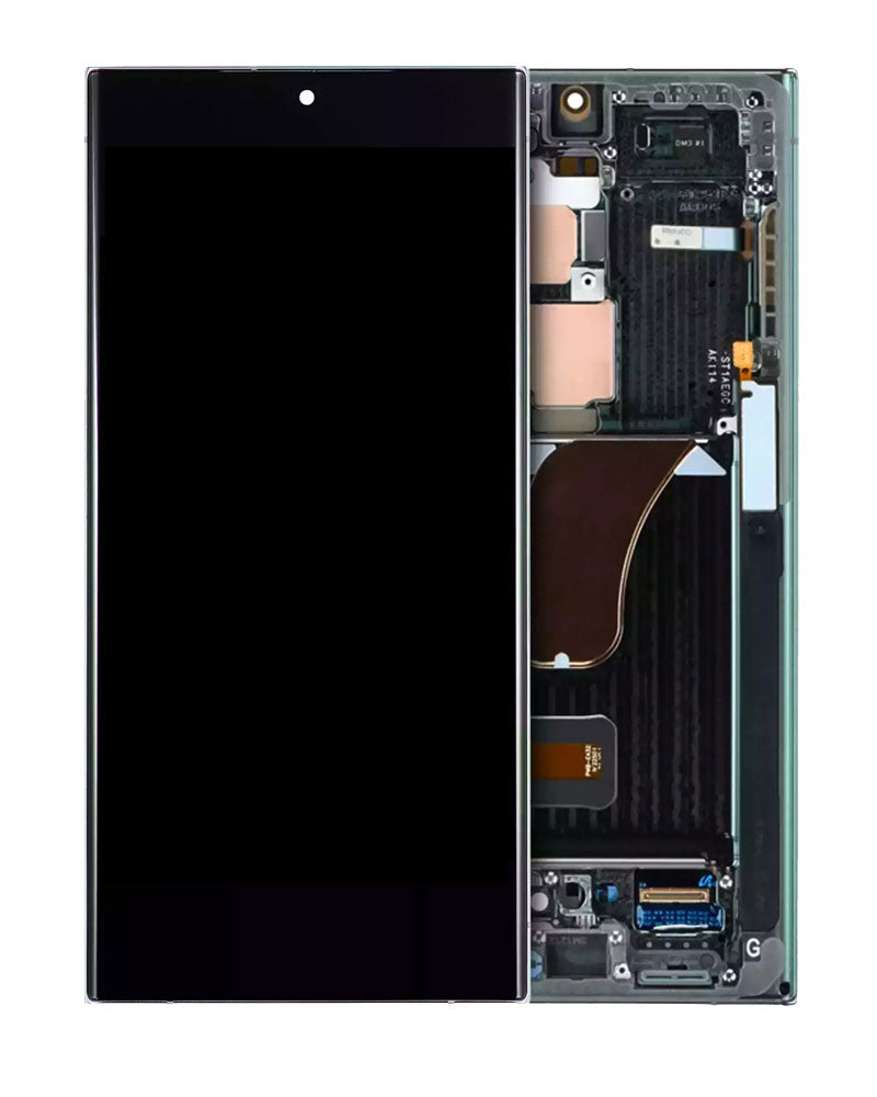 LCD Touch Screen Assembly With Frame For Galaxy S23 Ultra  - As New - Green