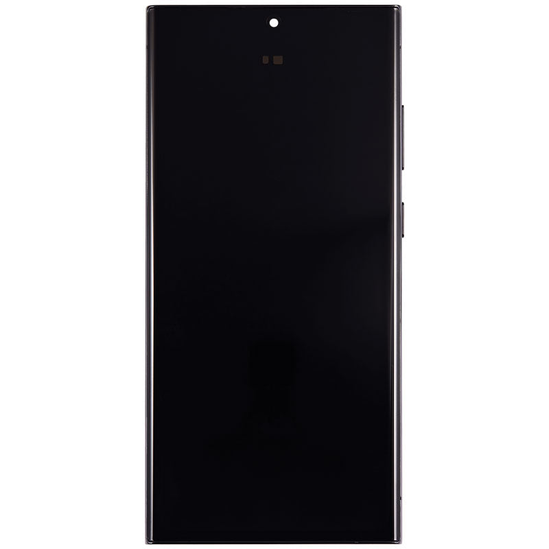 LCD Touch Screen Assembly With Frame For Galaxy S23 Ultra - As New - Phantom Black