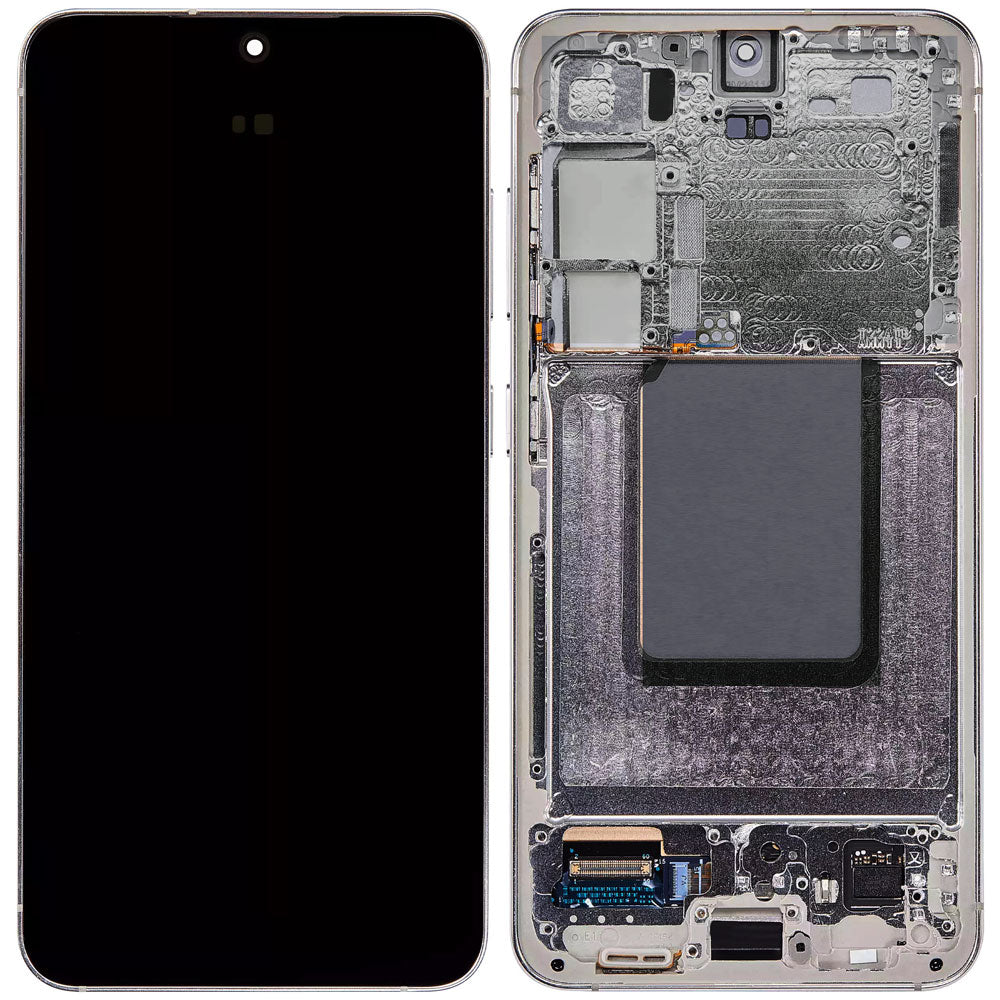 LCD Digitizer Screen Assembly with Frame (As New) Replacement for Galaxy S24 S921 - Marble Grey