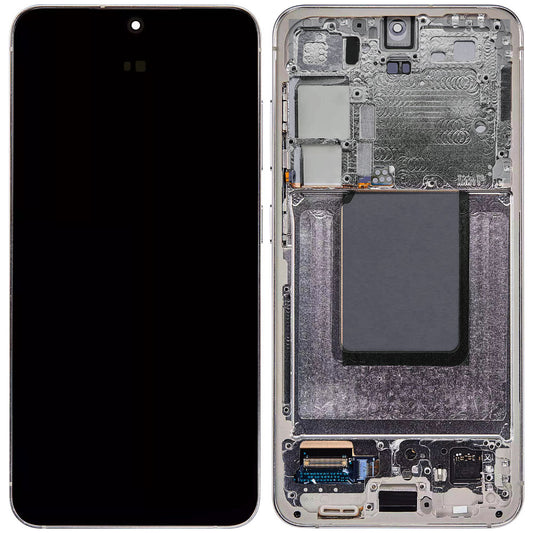 LCD Digitizer Screen Assembly with Frame (As New) Replacement for Galaxy S24 S921 - Marble Grey