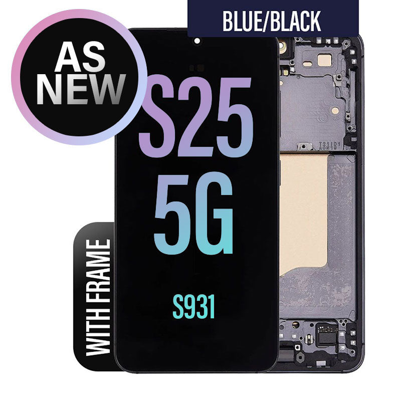 LCD Screen Assembly with Frame (As New) Replacement for Galaxy S25 5G- Blue Black