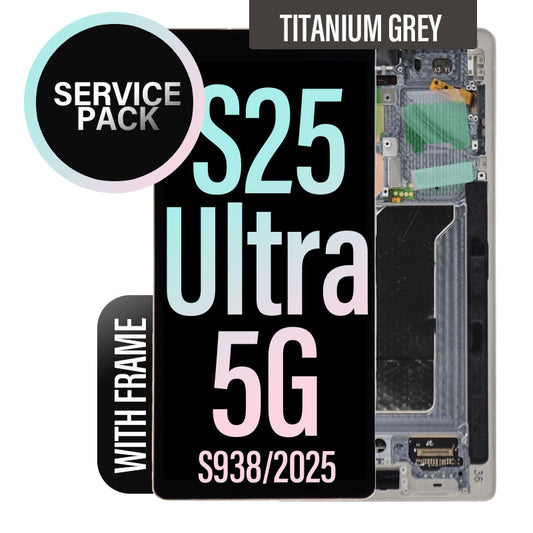 LCD Touch Screen Replacement With Frame For Galaxy S25 Ultra 5G - Titanium Gray