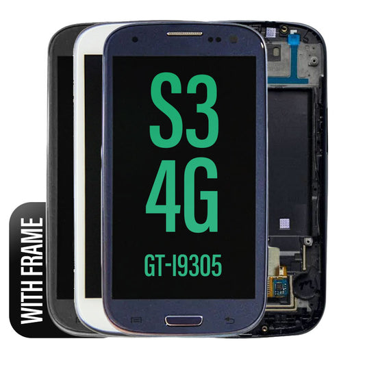 LCD Touch Screen Assembly with Frame For Galaxy S3 4G