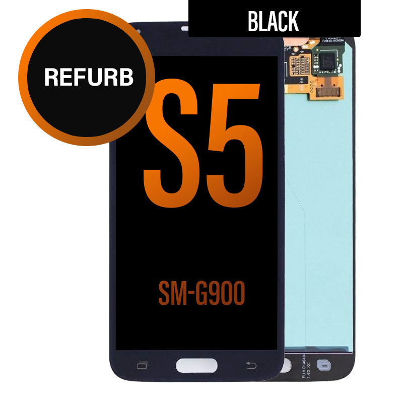 Refurbished LCD Touch Screen Assembly For Galaxy S5 - Black
