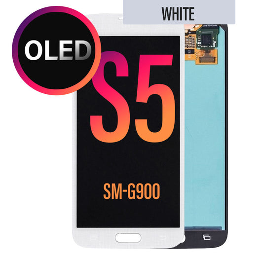 OLED LCD Touch Screen Assembly For Galaxy S5 - White