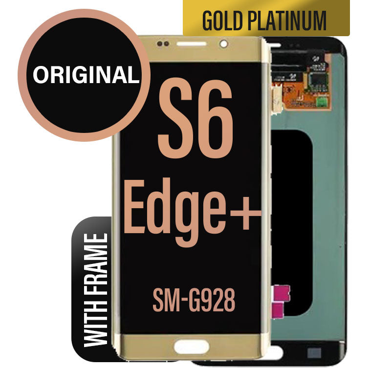 Original LCD Touch Screen Assembly for Galaxy S6 Edge Plus G928 - Gold