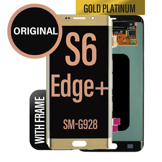 Original LCD Touch Screen Assembly for Galaxy S6 Edge Plus G928 - Gold