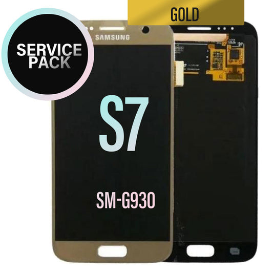 LCD Digitizer Screen Assembly Service Pack for Galaxy S7 G930 -  Gold