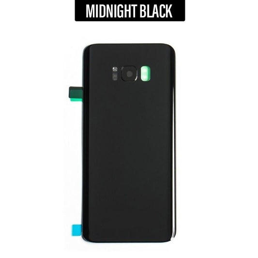 Back Glass Cover Replacement with camera lens For Galaxy S8 Plus G955 - Midnight Black