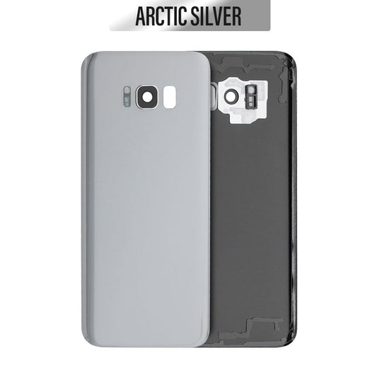 Back Glass Cover Replacement with camera lens For Galaxy S8 Plus G955 -Arctic Silver