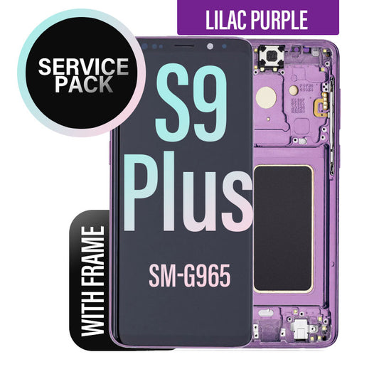 LCD Digitizer Screen Assembly With Frame Service Pack for Galaxy S9 Plus G965 - Lilac Purple