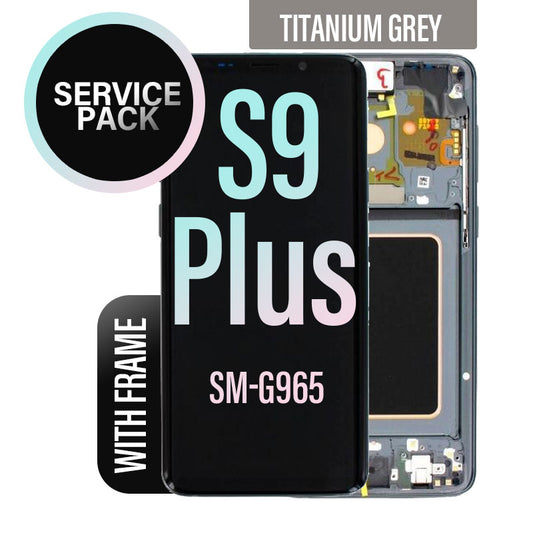 LCD Digitizer Screen Assembly With Frame Service Pack for Galaxy S9 Plus G965 - Titanium Grey