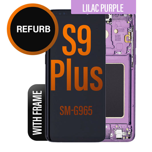 LCD Touch Screen Assembly with Frame For Galaxy S9 Plus - Lilac Purple  (Refurbished)