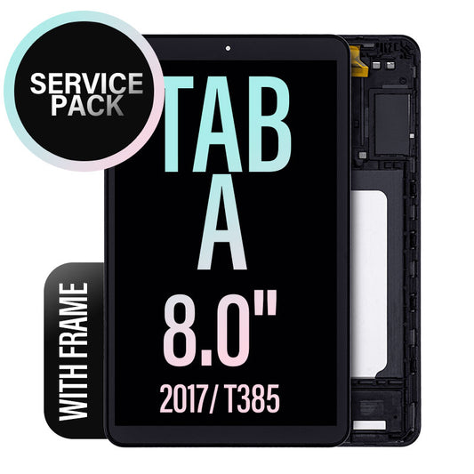 LCD Touch Screen Assembly with Frame For Galaxy Tab A 8.0 T385 - Service pack