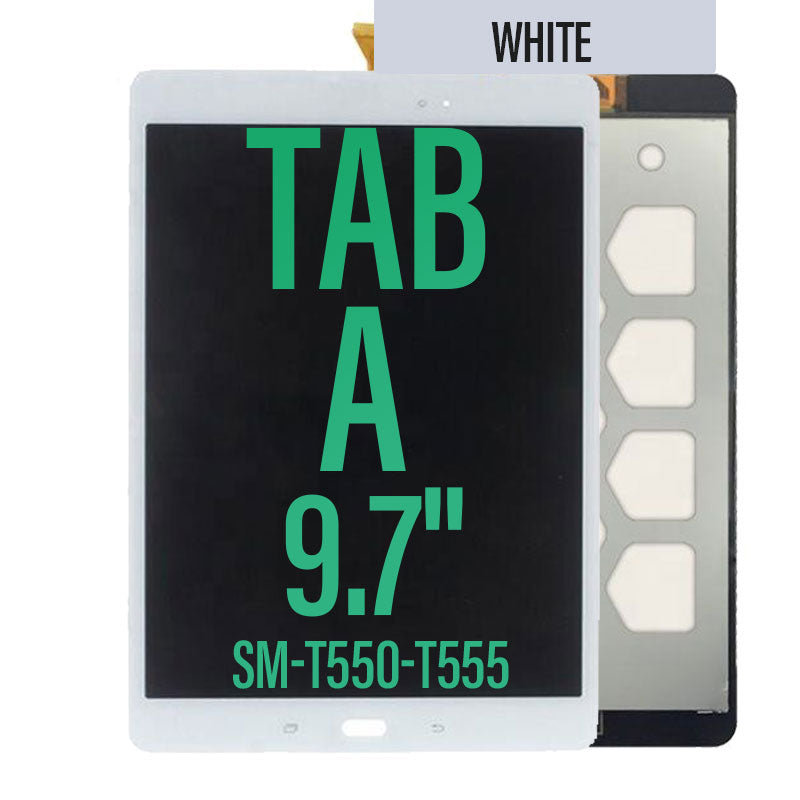 LCD Touch Screen Assembly For Galaxy Tab A 9.7 T550/ T555 - White