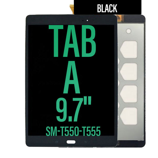 LCD Touch Screen Assembly For Galaxy Tab A 9.7 T550/ T555 - Black
