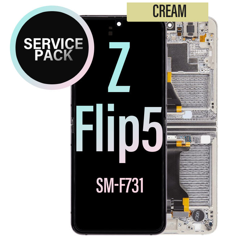 LCD Touch Screen Assembly For Galaxy Z Flip5 -Cream