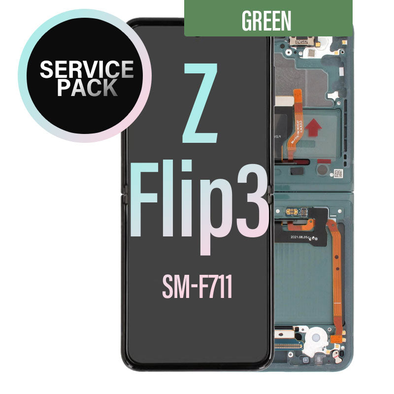 Complete LCD Touch Screen Assembly For Galaxy Z Flip3 5G - Green