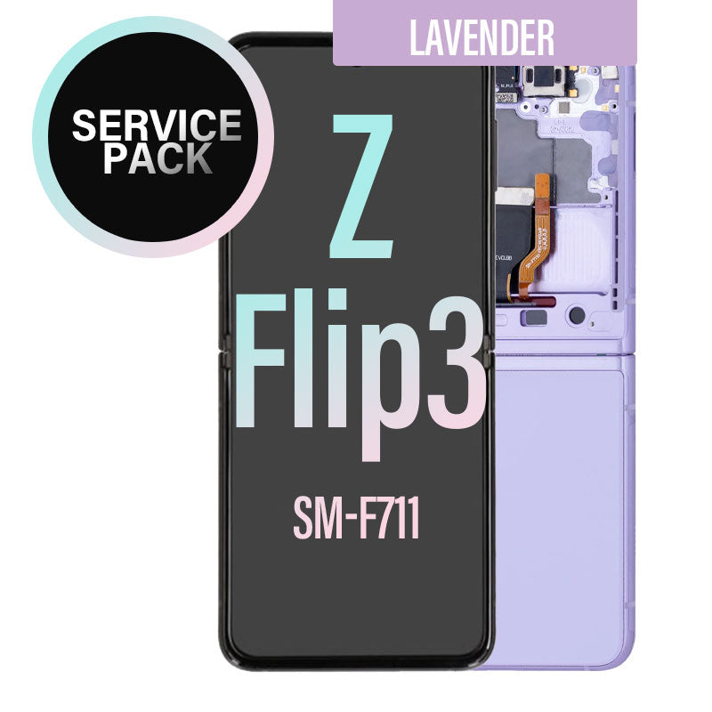 Complete LCD Touch Screen Assembly For Galaxy Z Flip3 5G - Lavender