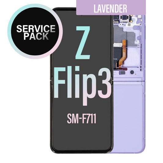 Complete LCD Touch Screen Assembly For Galaxy Z Flip3 5G - Lavender