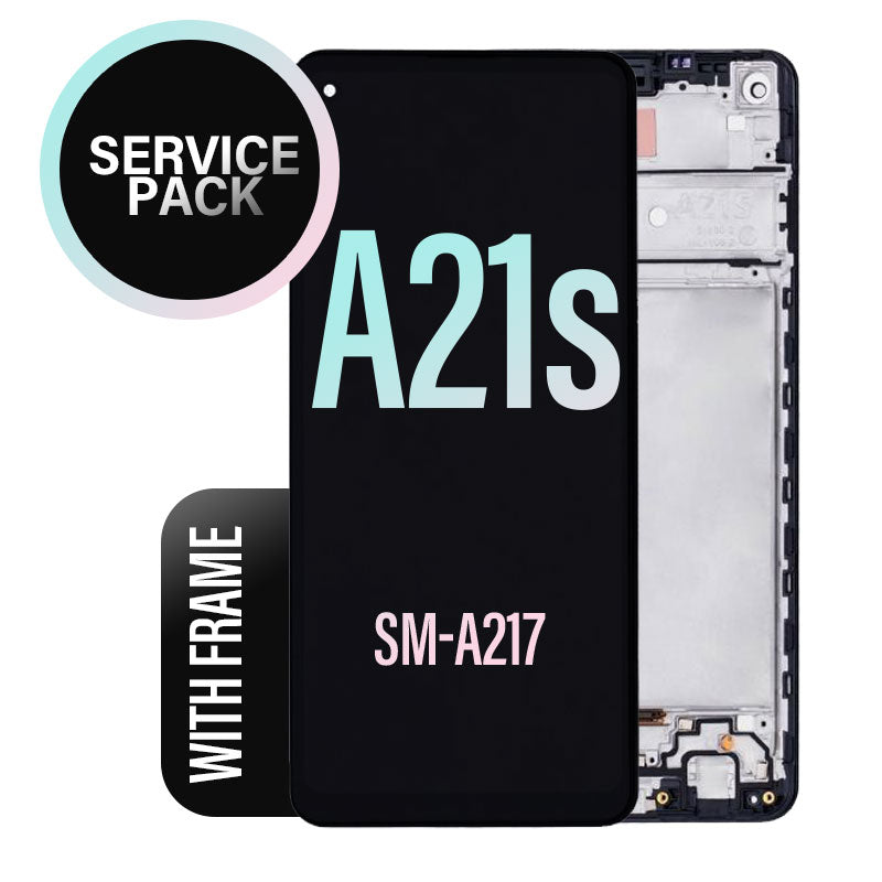 LCD Touch Screen Assembly with Frame Service Pack for Galaxy A21s 2020 A217