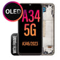 OLED LCD Touch Screen Assembly With Frame Replacement for Galaxy A34 5G