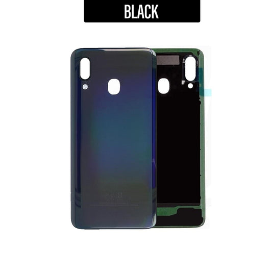 Back Battery Cover Replacement for Galaxy A40 A405- Black