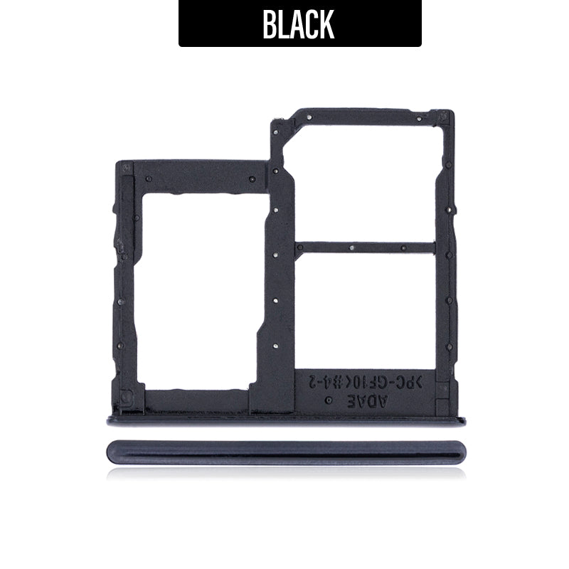 Sim/ Memory Card Tray for Galaxy A41 2020 A415- (Dual Sim)-Black