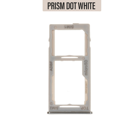 Sim/ Memory Card Tray Replacement for Galaxy A42 A426- Prism Dot White