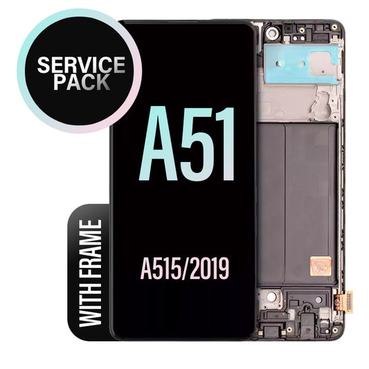 LCD Digitizer Screen Assembly with Frame Service Pack for Galaxy A51 2020 A515