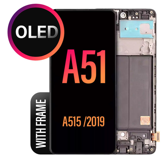 OLED Touch Screen Assembly with Frame Compatible For Galaxy A51 2020 A515