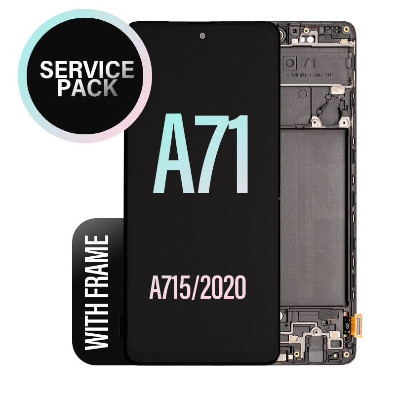 LCD Digitizer Screen Assembly with Frame Service Pack for Galaxy A71 2020 A715