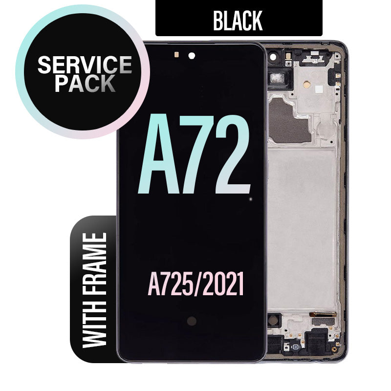 LCD Touch Screen Assembly With Frame For Galaxy A72 A725- Black