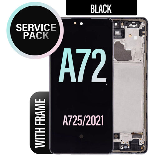 LCD Touch Screen Assembly With Frame For Galaxy A72 A725- Black