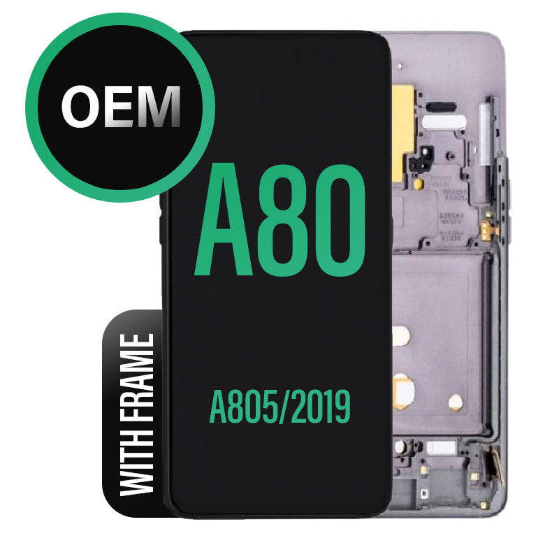 LCD Digitizer Screen Assembly Frame OEM for Galaxy A80 2019 A805