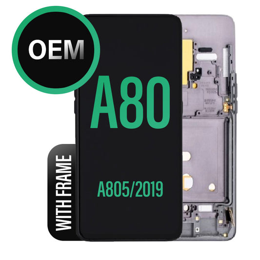 LCD Digitizer Screen Assembly Frame OEM for Galaxy A80 2019 A805