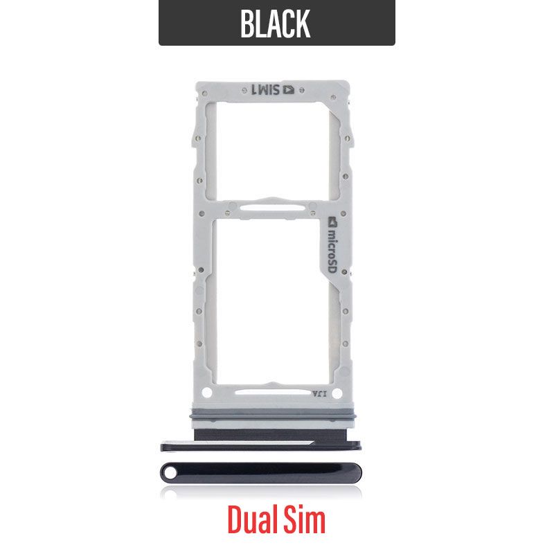 Dual SIM card tray Replacement for Samsung Galaxy A80 -Black