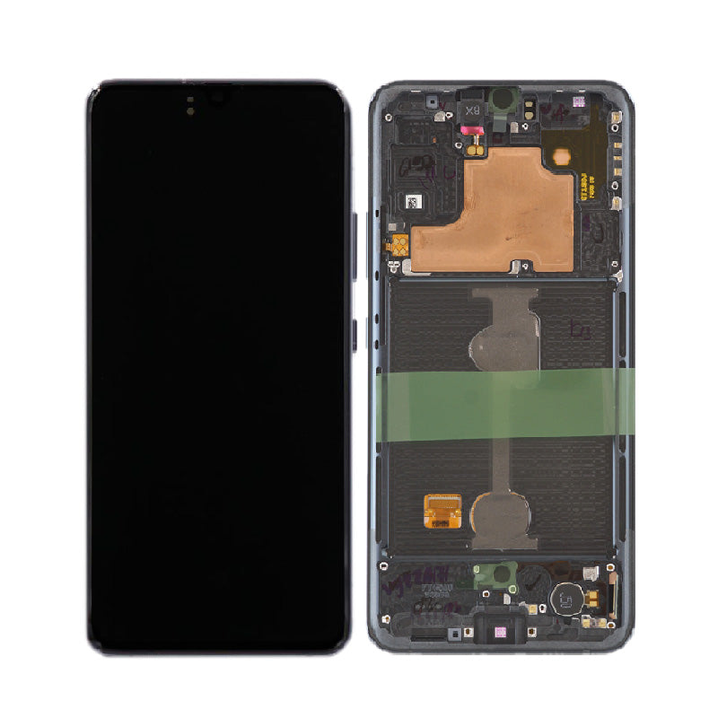 LCD Digitizer Screen Assembly with Frame Service Pack for Galaxy A90 5G 2019 A908- Black