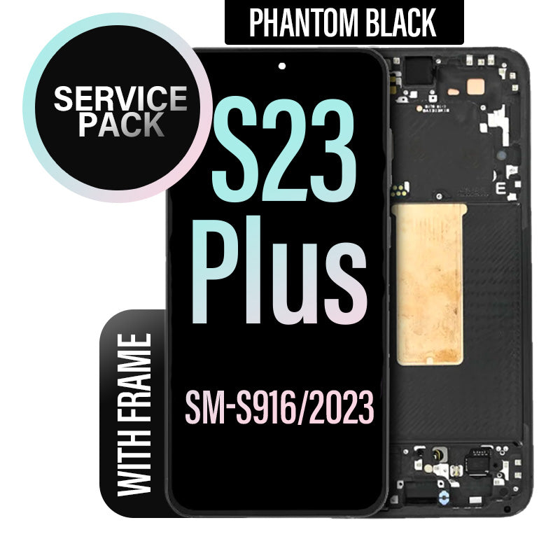 LCD Digitizer Screen Assembly with Frame Service Pack for Galaxy S23 Plus S916 - Phantom Black