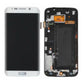 Original LCD Digitizer Screen Assembly with Frame  for Galaxy S6 Edge G925 - White