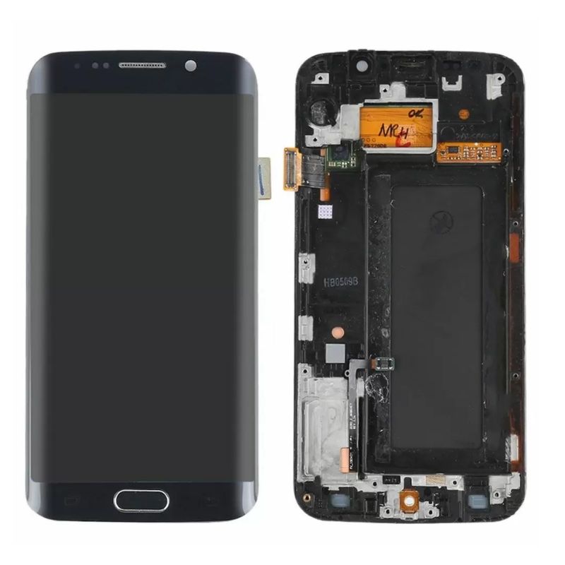 Original LCD Digitizer Screen Assembly with Frame  for Galaxy S6 Edge G925 - Black