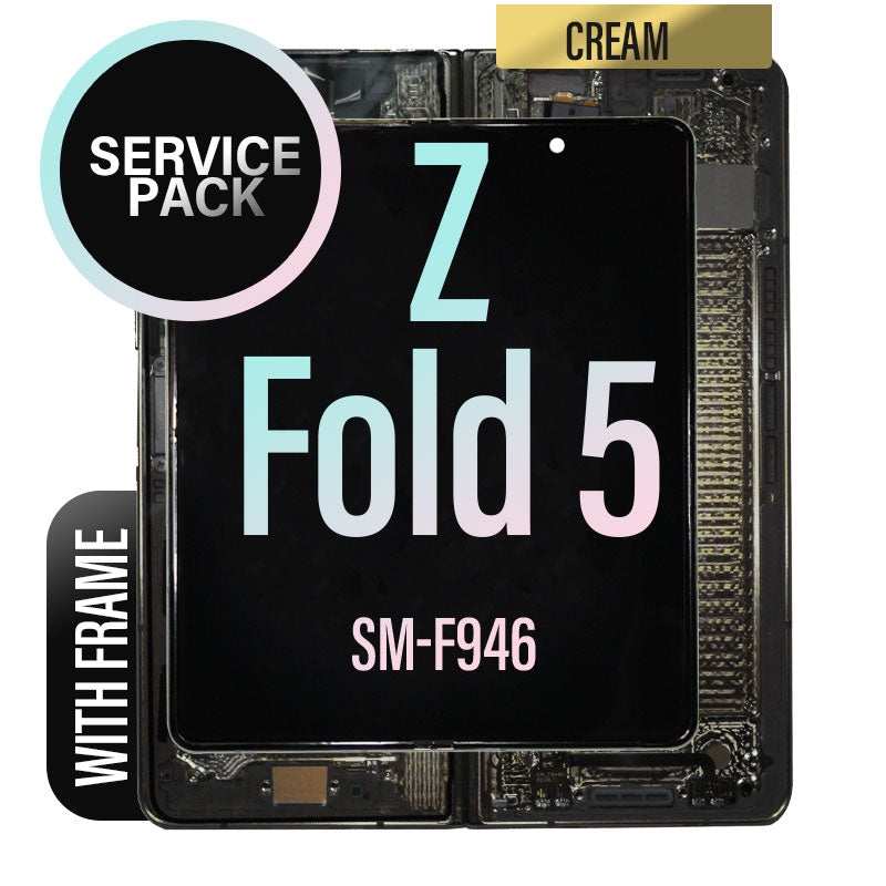 LCD Touch Screen Assembly Complete For Galaxy Z Fold5 - Cream